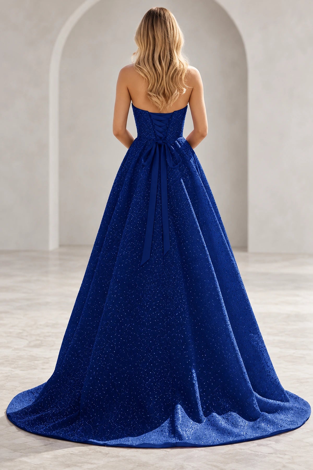 Regal A Line Halter Sleeveless Lace Up Floor Length Prom Dress