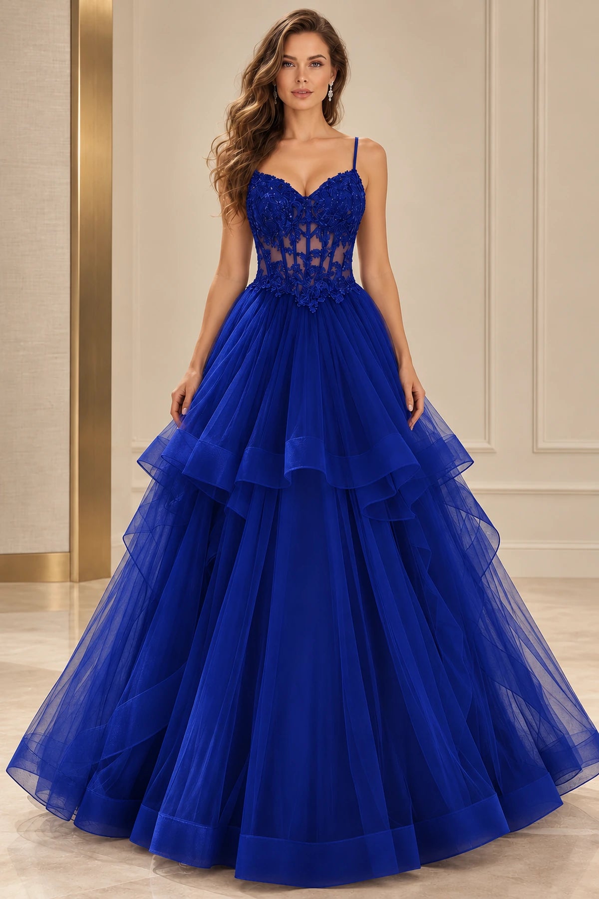 Romantic A Line Sweetheart Sleeveless Zipper Back Floor Length Prom Dress