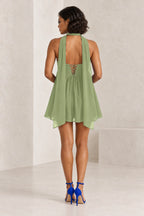 Romantic A-Line Sweetheart Sleeveless Lace-Up Back Mini Homecoming Dress