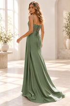 Striking Sheath Sweetheart Sleeveless Lace Up Floor Length Prom Dress