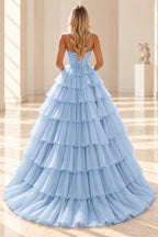 Radiant A Line Scoop Neck Sleeveless Lace Up Long Prom Dress