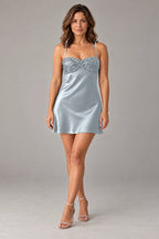 Glamorous A-Line Sweetheart Sleeveless Lace-Up Back Mini Homecoming Dress