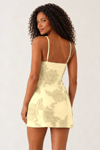 Sweet Sheath Square Neck Spaghetti Strap Closed Back Mini Homecoming Dress