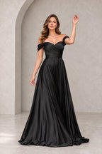 Romantic A Line Sweetheart Short Sleeves V Back Floor Length Prom Dress