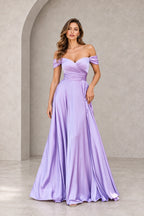 Romantic A Line Sweetheart Short Sleeves V Back Floor Length Prom Dress