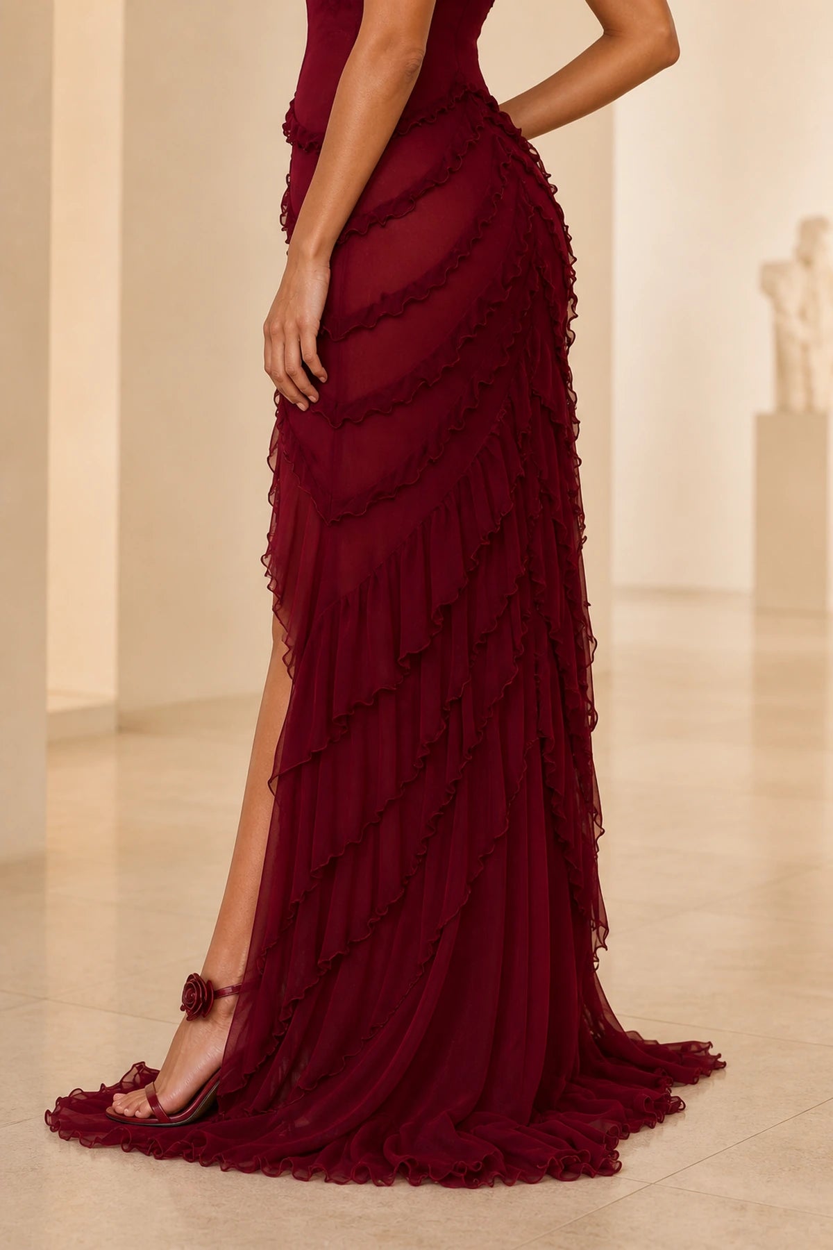 Romantic Sheath Off Shoulder Short Sleeve Corset Back Floor Length Prom Dress