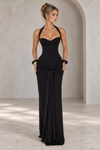 Elegant Ruched Halter Sweetheart Mermaid Wedding Guest Dress