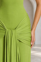 Elegant Ruched Halter Sweetheart Mermaid Wedding Guest Dress