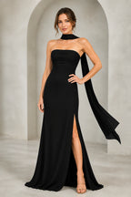 Sophisticated Sheath Straight Neck Sleeveless Zip Back Floor Length Bridesmaid Dress
