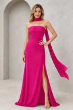 Sophisticated Sheath Straight Neck Sleeveless Zip Back Floor Length Bridesmaid Dress