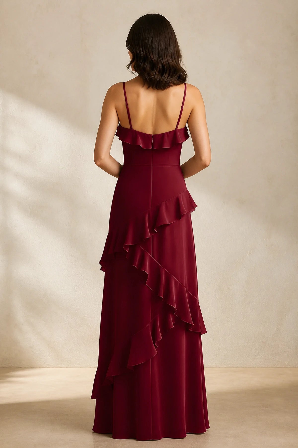 burgundy-v-neck-ruffle-bridesmaid-dress-back.webp