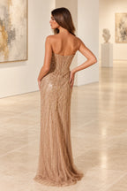 Radiant Mermaid Sweetheart Sleeveless Low Back Long Prom Dress