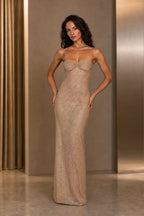 Sophisticated Sheath Sweetheart Strapless Straight Back Floor Length Evening Dress