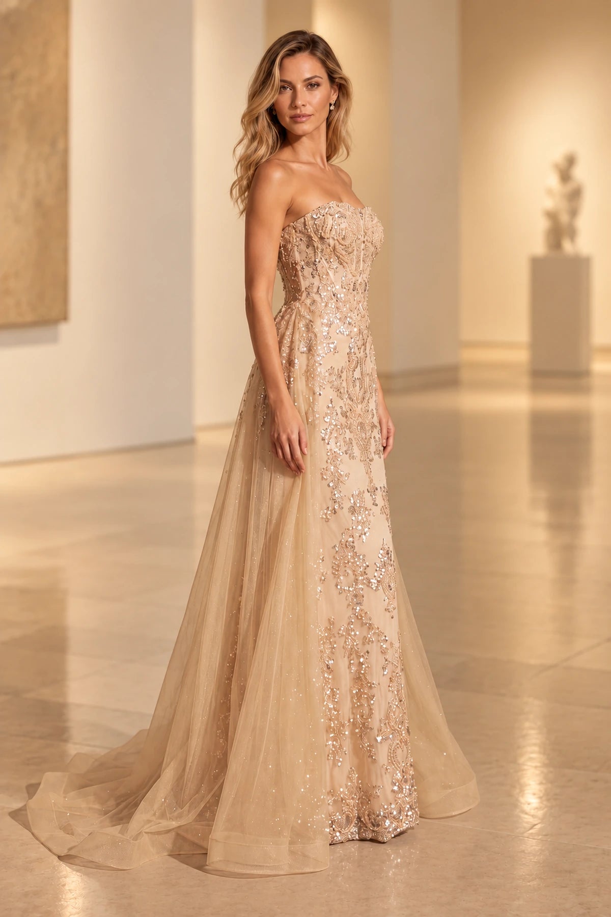 Luxurious Tulle Sheath Sweetheart Sleeveless Lace-Up Floor-Length Prom Dress