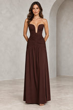 Elegant Sheath Sweetheart Strapless Zipper-Back Floor-Length  Bridesmaid Dress