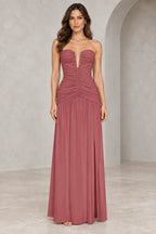 Elegant Sheath Sweetheart Strapless Zipper-Back Floor-Length  Bridesmaid Dress