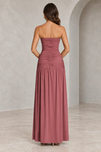 Elegant Sheath Sweetheart Strapless Zipper-Back Floor-Length  Bridesmaid Dress