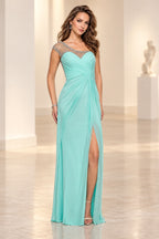 Elegant A Line Sweetheart Short Sleeves Illusion Back Floor Length Prom Dress