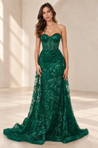 Dreamy Mermaid Sweetheart Sleeveless Corset Back Long Prom Dress