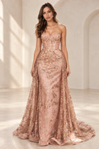 Dreamy Mermaid Sweetheart Sleeveless Corset Back Long Prom Dress