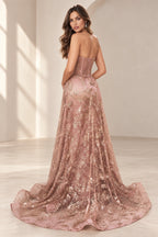 Dreamy Mermaid Sweetheart Sleeveless Corset Back Long Prom Dress