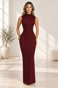 Elegant mermaid mock neck sleeveless wedding guest dress by Graceprom