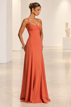 Elegant A Line Sweetheart Spaghetti Strap Lace Up Back Maxi Prom Dress