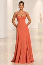 Elegant A Line Sweetheart Spaghetti Strap Lace Up Back Maxi Prom Dress