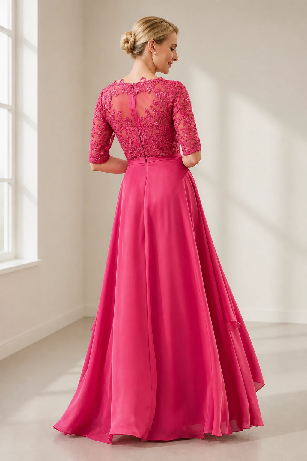 fuchsia-embroidered-sleeve-mother-of-the-bride-dress-front.webp