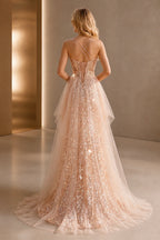 Radiant Sheath Sweetheart Spaghetti Strap Lace-Up Floor Length Prom Dress