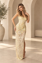 Elegant Mermaid Sweetheart Sleeveless Corset Back Floor Length Prom Dress