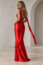 Modern Mermaid Straight Neck Strapless Lace Up Floor Length Prom Dress