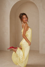 Chic Sheath Square Neck Sleeveless Lace Up Back Floor Length Bridesmaid Dress