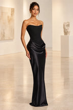 Elegant Mermaid Sweetheart Strapless Lace Up Back Long Bridesmaid Dress
