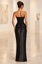 Elegant Mermaid Sweetheart Strapless Lace Up Back Long Bridesmaid Dress