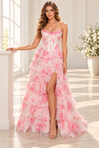 Romantic A Line Sweetheart Sleeveless Structured Back Long Prom Dress