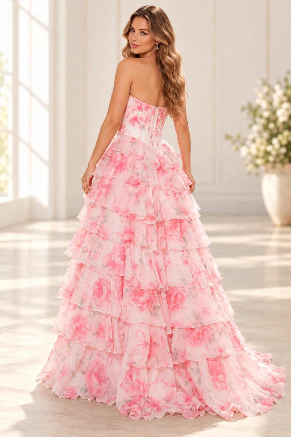 Romantic A Line Sweetheart Sleeveless Structured Back Long Prom Dress