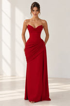 Refined Sheath Sweetheart Strapless Lace Up Floor Length Wedding Guest Dress