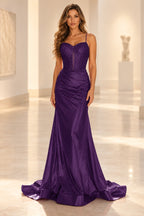 Radiant Mermaid Sweetheart Sleeveless Open Back Floor Length Prom Dress