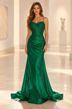 Radiant Mermaid Sweetheart Sleeveless Open Back Floor Length Prom Dress
