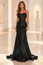 Radiant Mermaid Sweetheart Sleeveless Open Back Floor Length Prom Dress