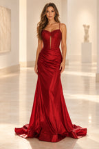 Radiant Mermaid Sweetheart Sleeveless Open Back Floor Length Prom Dress