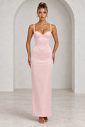 Elegant Column Sweetheart Spaghetti Strap Corset Back Floor Length Wedding Guest Dress