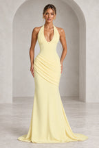 graceprom-yellow-halter-mermaid-wedding-guest-dress-front.webp